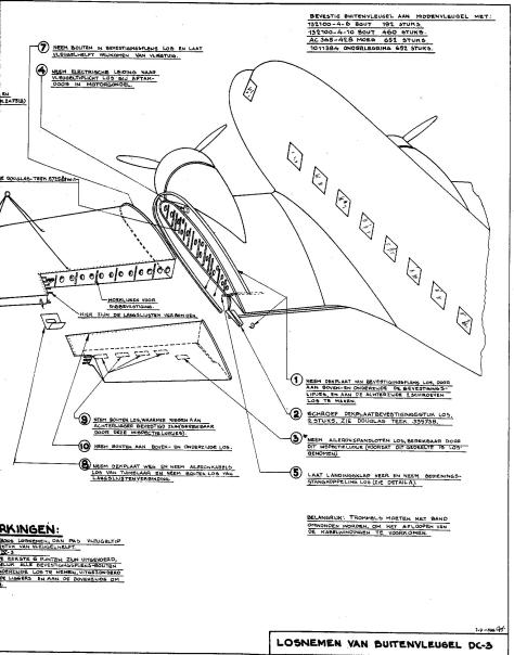 Part of the KLM protocol for dis-assembling wing of Douglas DC-3